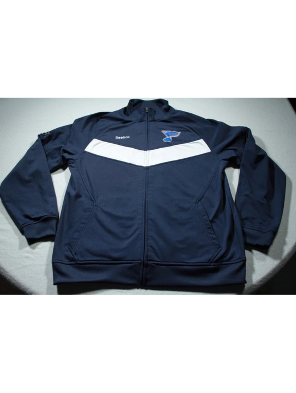 St. Louis Blues Track Jacket Reebok Center Ice NHL Hockey Men's M